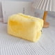 thumbnail image 5 of Bolsa de maquillaje de felpa, bolsa de maquillaje esponjosa y suave, bolsa de maquillaje esponjosa, bolsa de cosméticos portátil para niñas, amarillo brillante, 5 of 6