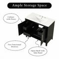 thumbnail image 4 of Taoruifang 36" Multi-functional Bathroom Vanity Cabinet with Sink, Black, MDF, Doors and Drawers, 4 of 24