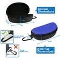 thumbnail image 2 of Sunglasses Case Eyeglasses Case for Men and Women, Semi Hard Silicone Rubber and EVA Shell with Metal Carabiner, Portable Zipper Protective Glasses Case Blue Violet, 2 of 7