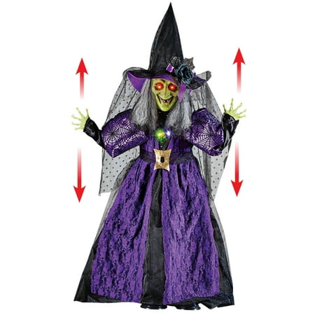 Noise Activated Animated Talking Witch that Moves Arms and Head and has ...