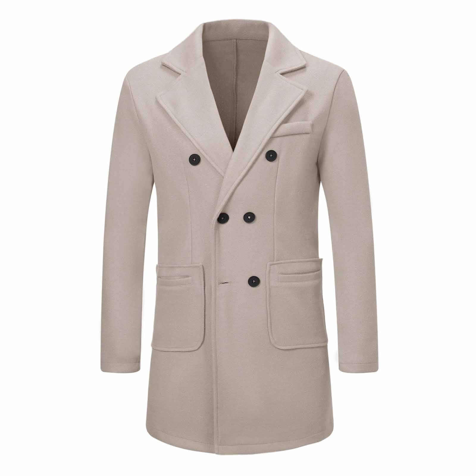 ジャケット・アウター ovy Cotton Bal Collar Over Coat (beige) Lcziwo Mens Trench Coat Winter Notched Collar Double-Breasted Top