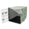 thumbnail image 3 of Botanical Dog Crate Cover, Floral Summer Foliage Areca Palm Leaf Tropical Plants Modern Art Deco, Easy to Use Pet Kennel Cover Small Dogs Puppies Kittens, 7 Sizes, Pistachio Green White, by Ambesonne, 3 of 6