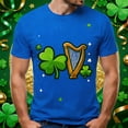 thumbnail image 2 of sckarle St. Patrick's Day Mens Shirts Short Sleeve Crewneck T-Shirt Lightweight Workout Gym Tee Funny Clover Graphic Shirt Blue,M, 2 of 8