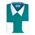 thumbnail image 2 of Berlioni Italy White Collar & Cuffs Mens Two Tone Dress Shirt 19 Colors & Sizes, 2 of 2