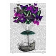 thumbnail image 3 of Fab Funky 12x14 Black Modern Framed Museum Art Print Titled - Butterfly Airship 2 Purple and Green, 3 of 5