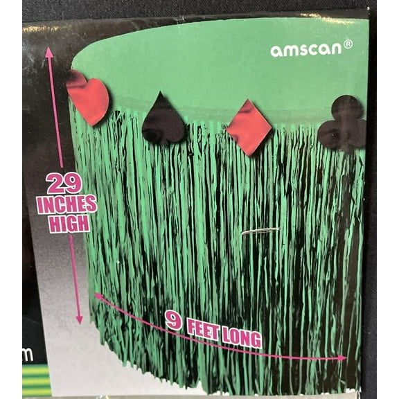 Casino Theme Party Table Skirt 9ft Long 29” High