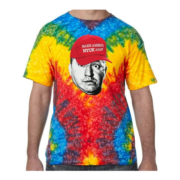 Three Stooges Curly America NYUK Tie Dye Tee Shirt - Woodstock, 2XL
