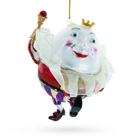 Regal Egg King Glass Christmas Ornament