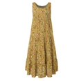 thumbnail image 4 of CHUANK Robe pour Femmes Liquidation Été Femmes Grande Taille Décontractée Ample Sans Manches Florale Quotidienne en Lin Imprimé Longue Robe Maxi, 4 of 9