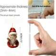 thumbnail image 3 of Santa-Hat Cute Cats Series Acrylic Ornaments Festive Felines Hanging Decoration For Christmas Trees, 3 of 6
