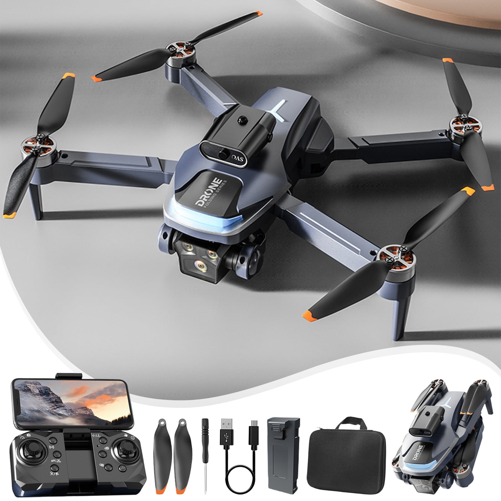 Drone with Camera for Kids and Beginners, Brushless Motors with Long Flight Time, Obstacle Avoidance & Portable Bag