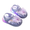 thumbnail image 6 of Duqingm Toddler Fisherman Sandals Toddler Girls Sandals Soft Rubber Princess Flat Shoes Summer Flower Girl Shoes Purple,4.5, 6 of 6