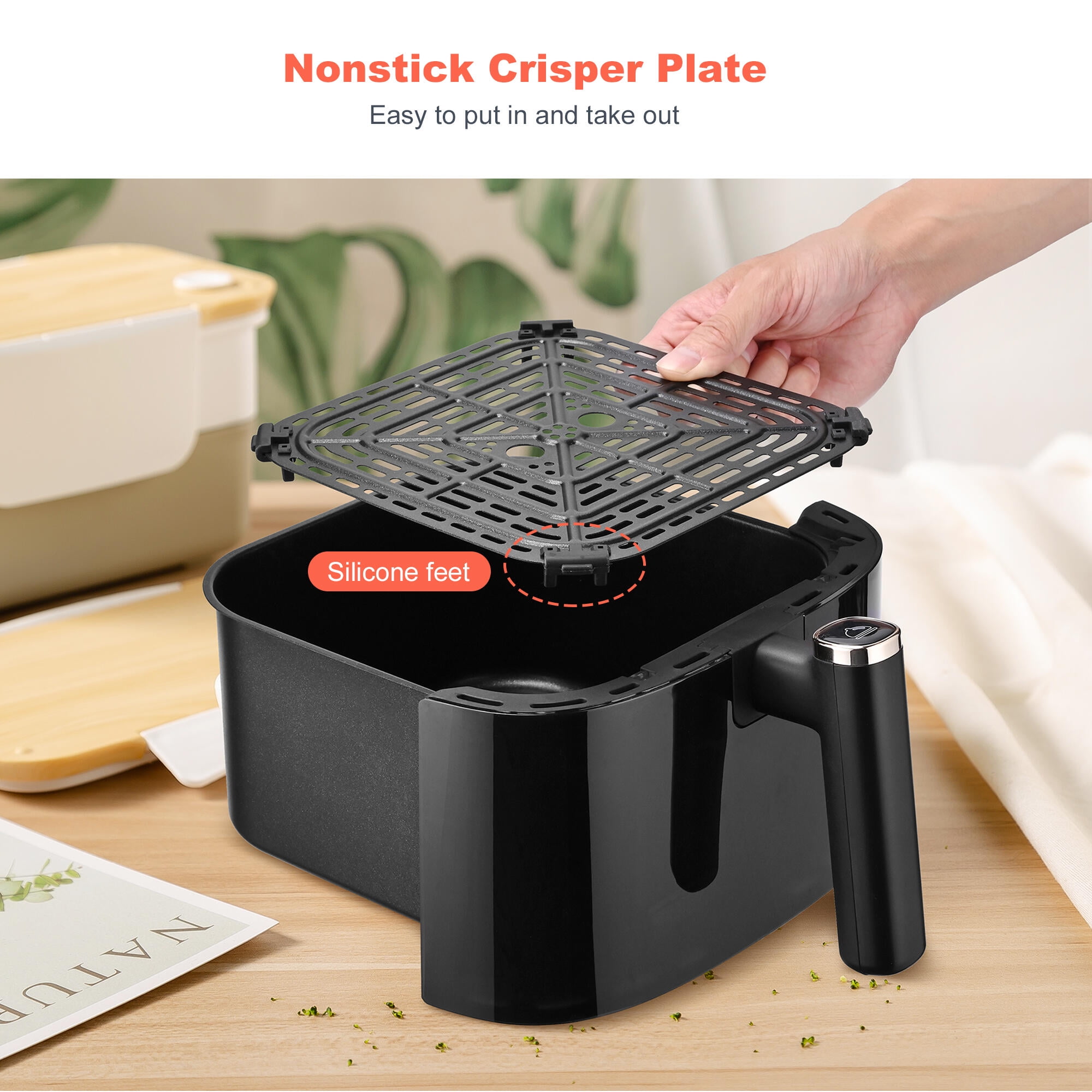 5L Air Fryer with View Window 10 in 1 Electric Oil Free Airfryer Oven with Digital Touchscreen Steam Air Technology and 10 Cooking Preset 1500W