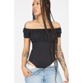 thumbnail image 2 of Urban Planet Women's Off The Shoulder Milkmaid Bodysuit, 2 of 4