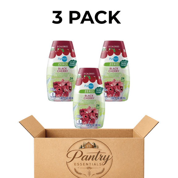 PurAqua All Natural Liquid Water Enhancer Black Cherry 1.62 fl oz,3 Pack