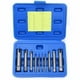 thumbnail image 1 of Juego de extractores de grifos rotos, 10 piezas, para tornillos dañados, pernos, espárragos y accesorios, fácil de usar con estuche de plástico para proyectos de automoción y bricolaje., 1 of 8