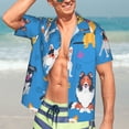 thumbnail image 7 of Sikiie Cute Dogs Print Men's Hawaiian Shirt, Summer Beach Button Pocket Short Sleeve T-Shirt,XX-Large, 7 of 7