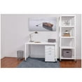 thumbnail image 4 of Home Square 5 Shelf Mobile Wood Bookcase Set in White (Set of 2), 4 of 11