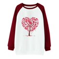 thumbnail image 4 of Meichang Sweatshirts pour Femmes Sweatshirt de la Saint-Valentin Femmes Sweatshirt Graphique Cœur Manches Longues Col Rond Pull de Vacances en Solde Cadeaux de la Saint-Valentin, 4 of 4