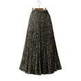 thumbnail image 5 of haxmnou fashion women chiffon loose leopard printed evening party layered pleated skirt green s, 5 of 7