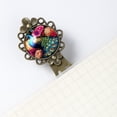 thumbnail image 5 of Peacock Copper-Colored Lace Book Markers - Set of 2 Stainless Steel Bookmarks for Readers and Book Lovers, 5 of 5