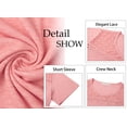 thumbnail image 5 of WellSize Women Plus Size Blouses Dressy Lace Crew Neck Tops Casual Short Sleeve Summer Shirts, 5 of 7