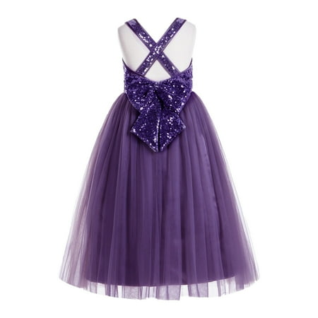 

EkidsBridal Crossed Straps A-Line Flower Girl Dresses Formal Dresses Junior Bridesmaid Dress 177