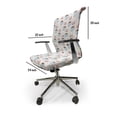 thumbnail image 4 of Ambesonne Love Office Chair Cover Stretchable High Back, Coffee Cups Hearts and Stripes, Multicolor, 4 of 6