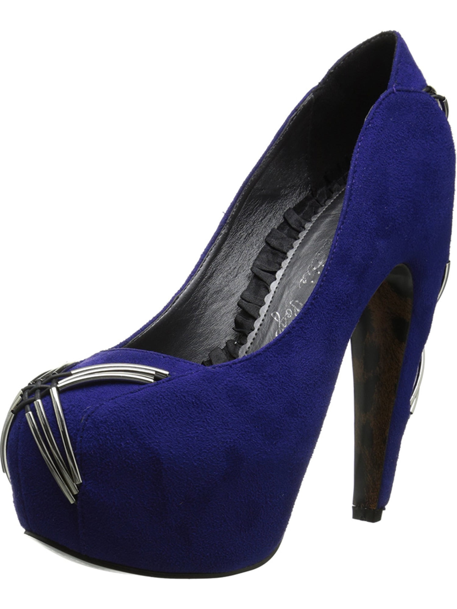 Ellie womens velvet pumps 5 inch heels red black or blue criss cross