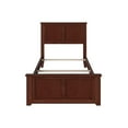 thumbnail image 3 of Leo & Lacey Classic Hardwood Eco-Friendly Platform Bed, Twin, Walnut, 3 of 5