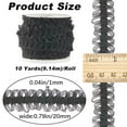 thumbnail image 2 of 10 Yards Polyester Elastic Lace Trim for Jewelry Making Garment Accessories Black 3/4 inch(20mm), 2 of 6