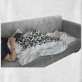 thumbnail image 6 of Letter P Soft Flannel Fleece Blanket, Stack Football Themed Illustration with Uppercase Letter P Team Sports Design, Cozy Plush for Indoor and Outdoor Use, 50" x 70", Black and White, by Ambesonne, 6 of 6