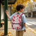 thumbnail image 6 of Butterfly and Red White Pattern 17" School Backpacks for Teens,Waterproof Oxford Fabric,S-Shape Padded Straps for School,Travel,Hiking,Camping, 6 of 6