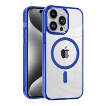Dteck for iPhone 14 Pro Case,Compatible with MagSafe,Military-Grade Protection,Yellowing Resistant Scratch-Resistant Clear Back, Magnetic Phone Case for iPhone 14 Pro,Deep Blue