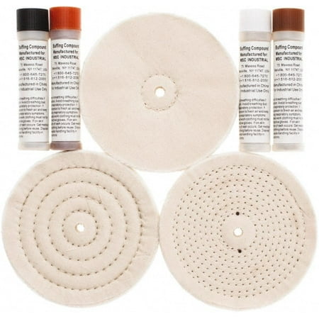 

Value Collection 6 Diam Loose Sewn Cushion Sewn Buffing Wheel Set 1/2 Arbor Hole