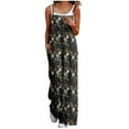 thumbnail image 1 of Trajes de Mujer Casual Suelto Impreso sin Mangas Correa Trasera, Cuello en V con Bolsillos para el Verano Y el Uso Diario, 1 of 6