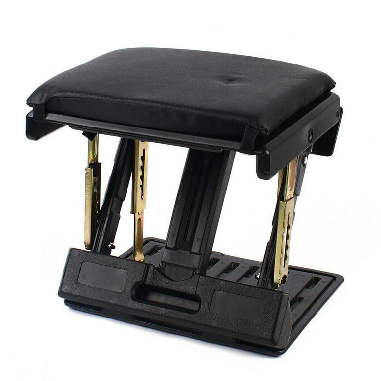 ZhdnBhnos Folding Soft Footrest Foot Rest Stool Ergonomic Portable  Adjustable Height Under Desk/Car Comfortable Footstool Black