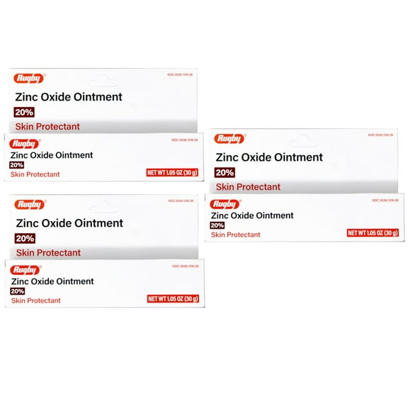 Rugby Zinc Oxide Ointment 20% Skin Protectant - 1.05 Oz - 3 Pack