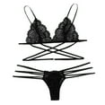thumbnail image 1 of Conjunto de tanga de lencería de encaje sexy para mujer Bodydoll Ropa de dormir Sujetador de vendaje Ropa interior Fridja nalpqowj46344, 1 of 1