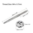 thumbnail image 2 of Unique Bargains Ensemble de Robinet Métrique M4 x 0.7mm avec Filetage Rond, 2 of 6