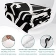 thumbnail image 4 of Quilts King Size Bedding Set, Abstract Boho Lightweight Quilted Comforter, Middle Century Rustic Black White Texture Soft Reversible Bedspread Coverlet with Pillow Covers for All Season, 96" x 106", 4 of 9