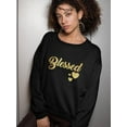 thumbnail image 2 of Blessed. Text Sweatshirt Women -GoatDeals Designs, Female Large, 2 of 4