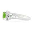 thumbnail image 4 of 14k White Gold Oval Peridot And Diamond Ring, 4 of 6