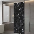 thumbnail image 3 of Starry Sky Window Privacy Film, Modern Black Abstract Dots Stars Aesthetic Static Cling UV Sun Blocking Heat Control Window Tint Day and Night, Non-Adhesive One Way Windows Privacy Cover 23.6''x59'', 3 of 7