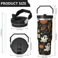 thumbnail image 5 of 30oz Halloween Tumbler with Lid and Straw, Skull Bat Pumpkin Ghost Insulated Cup, Leak-Proof Travel Mug for Coffee, Water, Witchy Decor Gift for Her, 5 of 7