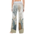 thumbnail image 4 of Medium Women's Comfy Casual Pajama Pants Stretch Fabric Suitable for Yoga Pants Hippie Pants，The Best Holiday Gifts for Women Simple Sketch Of A Rabbit, 4 of 7