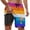 Z01-Hot Pink, variant on YAYUBA Mens Small Swim Trunks Short 2 In 1 with Compression Liner Quick Dry Breathable Gradient Swim Shorts Men Stretchy Upf Multi Pockets Summer Beach Bathing Suit Beach Board Shorts