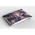 thumbnail image 2 of Ambesonne Navy and Blush Pillow Sham 2 Pack, Summer Hawaii, 36"x20", Night Blue Pale Pink, 2 of 3