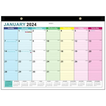 Moocorvic 2024 Calendar 18 Month, Wall Calendar 2024-2025 Desk Calendar ...
