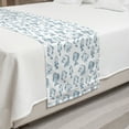 thumbnail image 2 of Sea Life Bed Runner, Outline Design of Hand Drawn Fish Shapes and Aquatic Creatures, Decorative Accent Bedding Scarf for Hotels Homes and Guestrooms, Queen, Dark Sky Blue White, by Ambesonne, 2 of 2